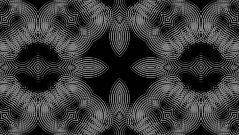 Geometric pattern line monochrome kaleidoscope animation
