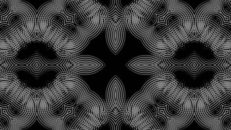 geometric pattern line monochrome kaleidoscope animation