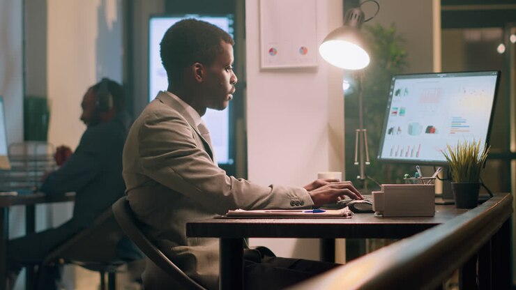 Businessmen working in the office