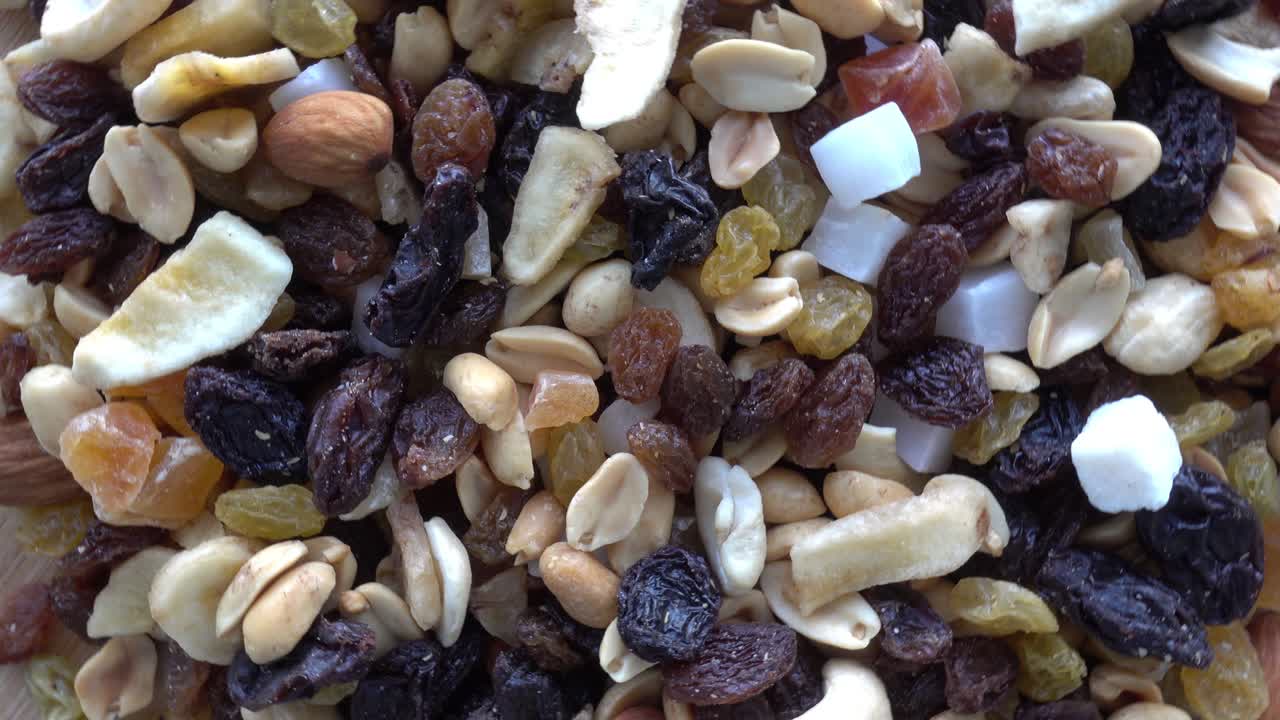 Dry Nuts Background in Rotation