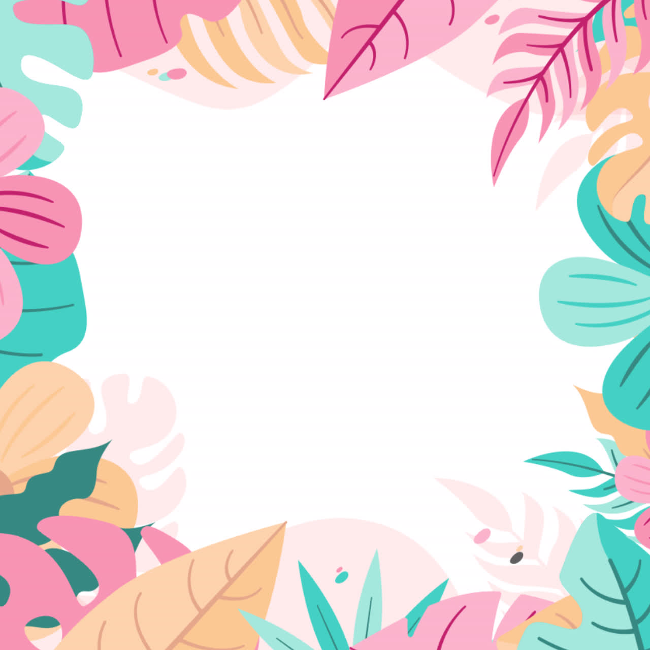 Tropical Floral Frame