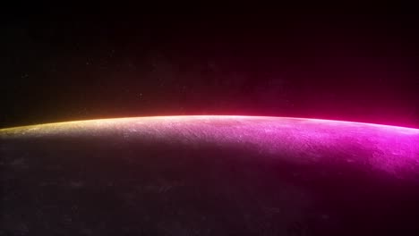 neon glow on a celestial body