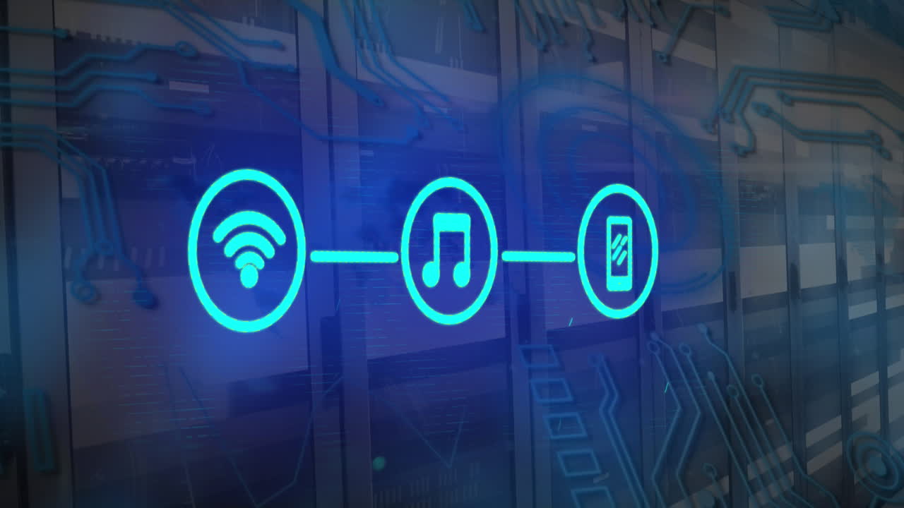 animación de texto a través de los servidores de hombre caucásico.