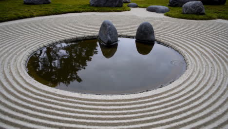 zen garden with water feature