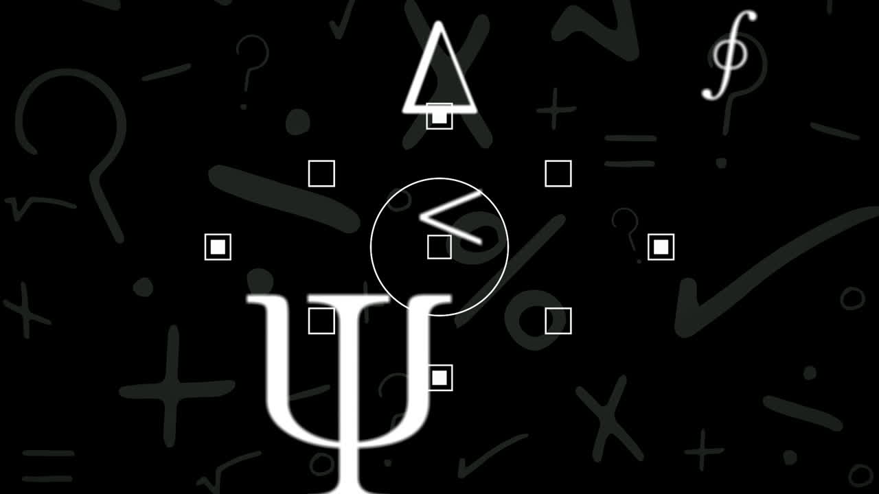 animación de fórmulas matemáticas en movimiento sobre un fondo verde