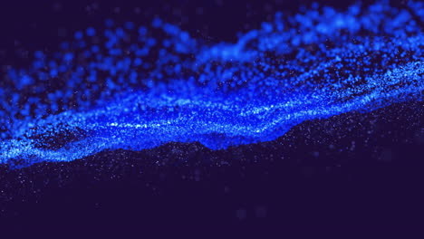 animación de puntos de luz sobre un fondo negro