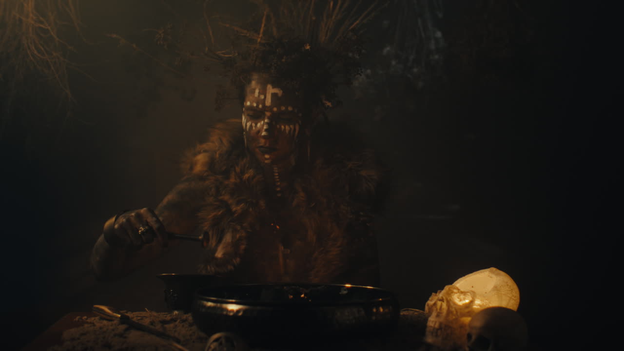 A witch in an old magical hut cast a curse