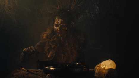 a witch in an old magical hut cast a curse