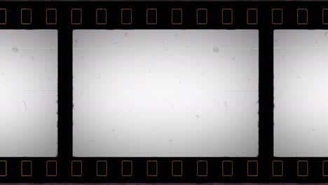 vistavision film frame with sprocket hole and noise, dust, hair, scratches