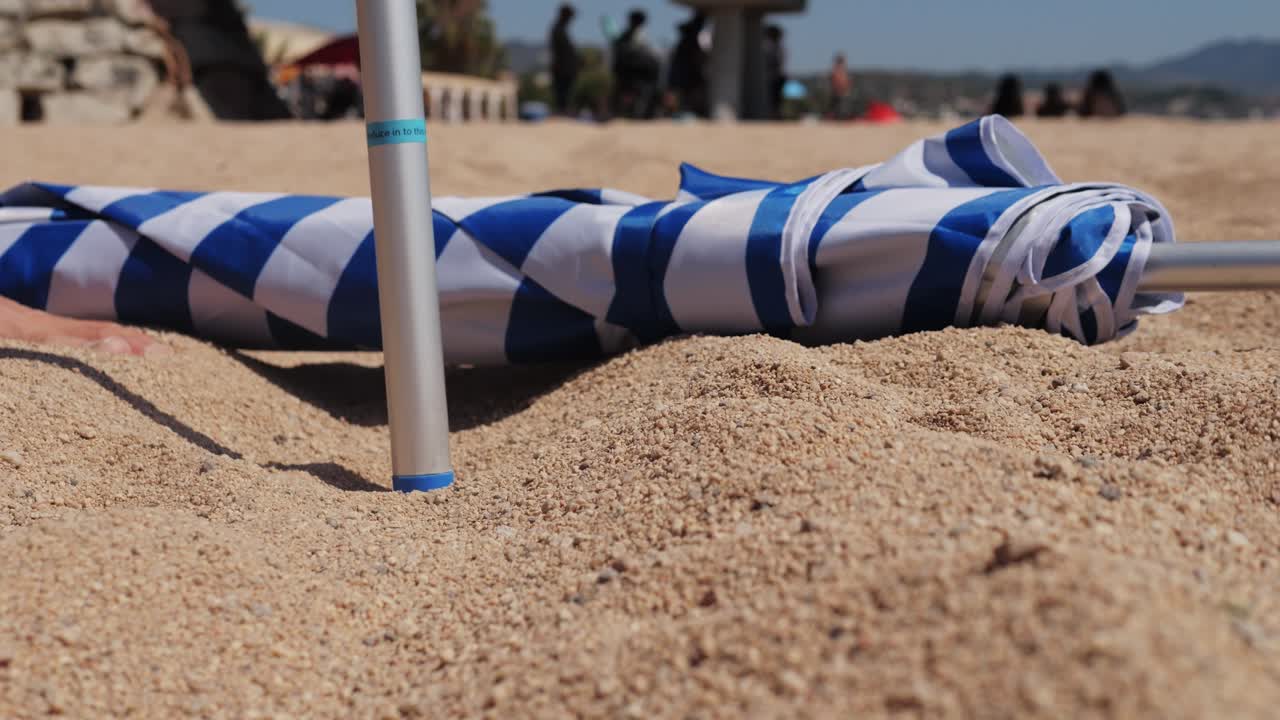 Beach Umbrella in Sand
