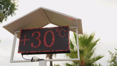 beach board with air temperature readings comfortable rest