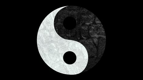 3d animation of the stylish balance (yin yang) symbol with venus and mars signs. alpha channel included