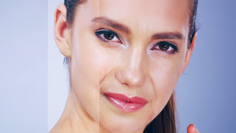 before and after image comparison of skincare treatment