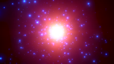 Bewegung-Lila-Partikel-Und-Sterne-Im-Abstrakten-Hintergrund-Der-Galaxie-4