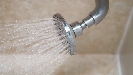 shower head with running water