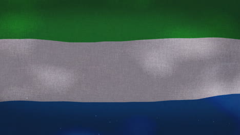 la bandera nacional de sierra leona ondeando