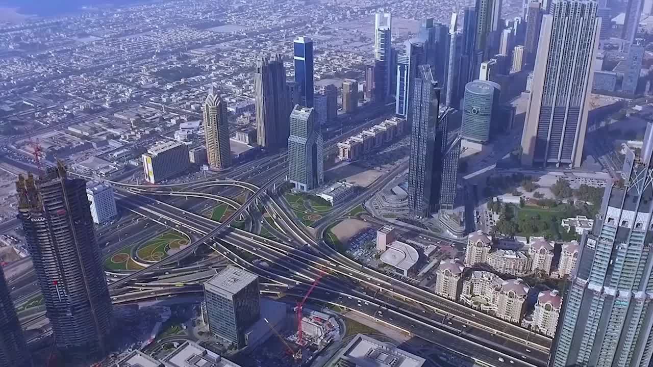el paisaje urbano de dubái vista aérea