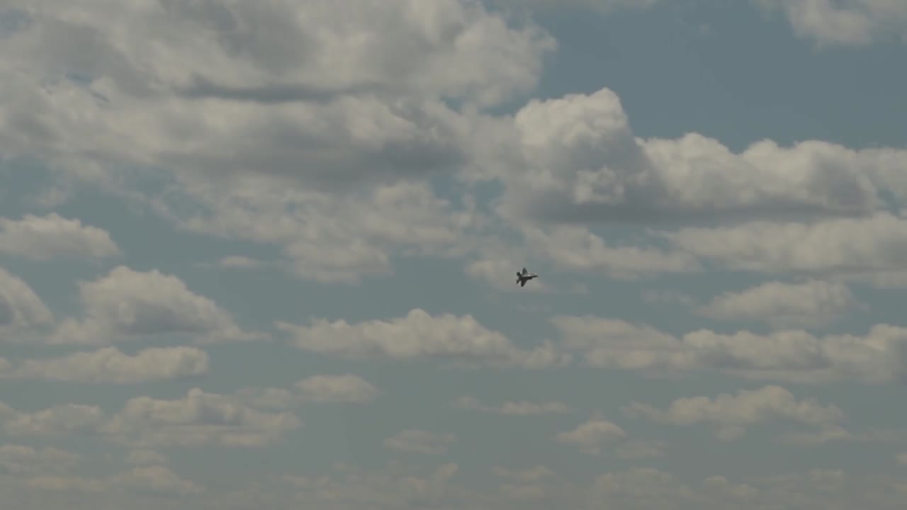 F18 fighter jet flying by