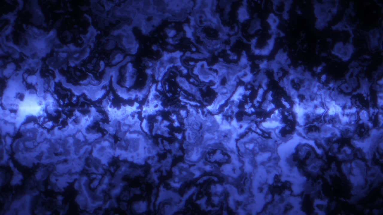 파란색 추상적인 유체 예술 프랙탈 패턴 애니메이션