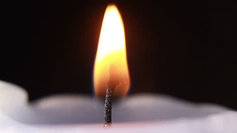 time lapse of single burning candle. close-up