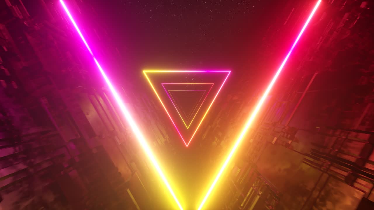 Tunnel triangolare al neon