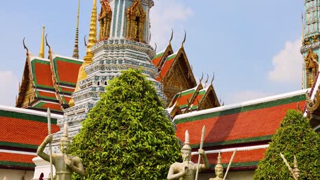 scenic views of temple architecture and gardens