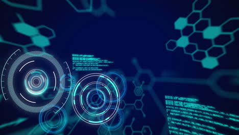 animación del escaneo del alcance y el procesamiento de datos