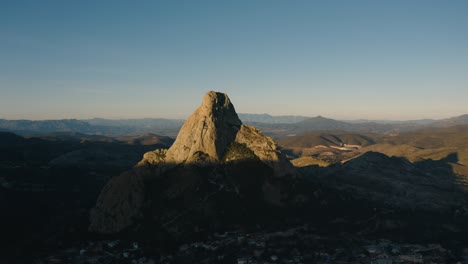 panoramic aerial view of peña de bernal, cinematic 4k