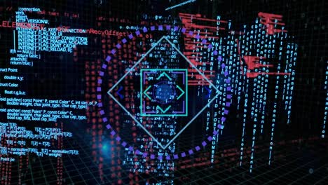 animation of scope scanning and data processing over globe