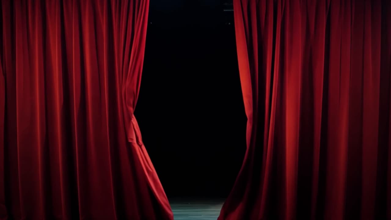 빨간 무대 커튼