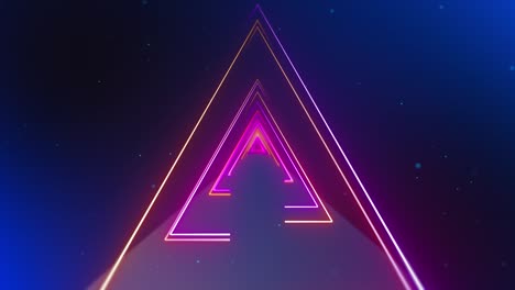 neón rojo triangular eléctrico luces techno animación de bucle.