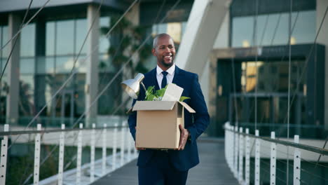 businessman leaving his job