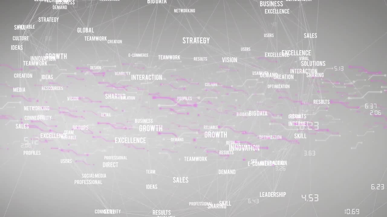 animación de la red de conexiones con el globo sobre fondo gris