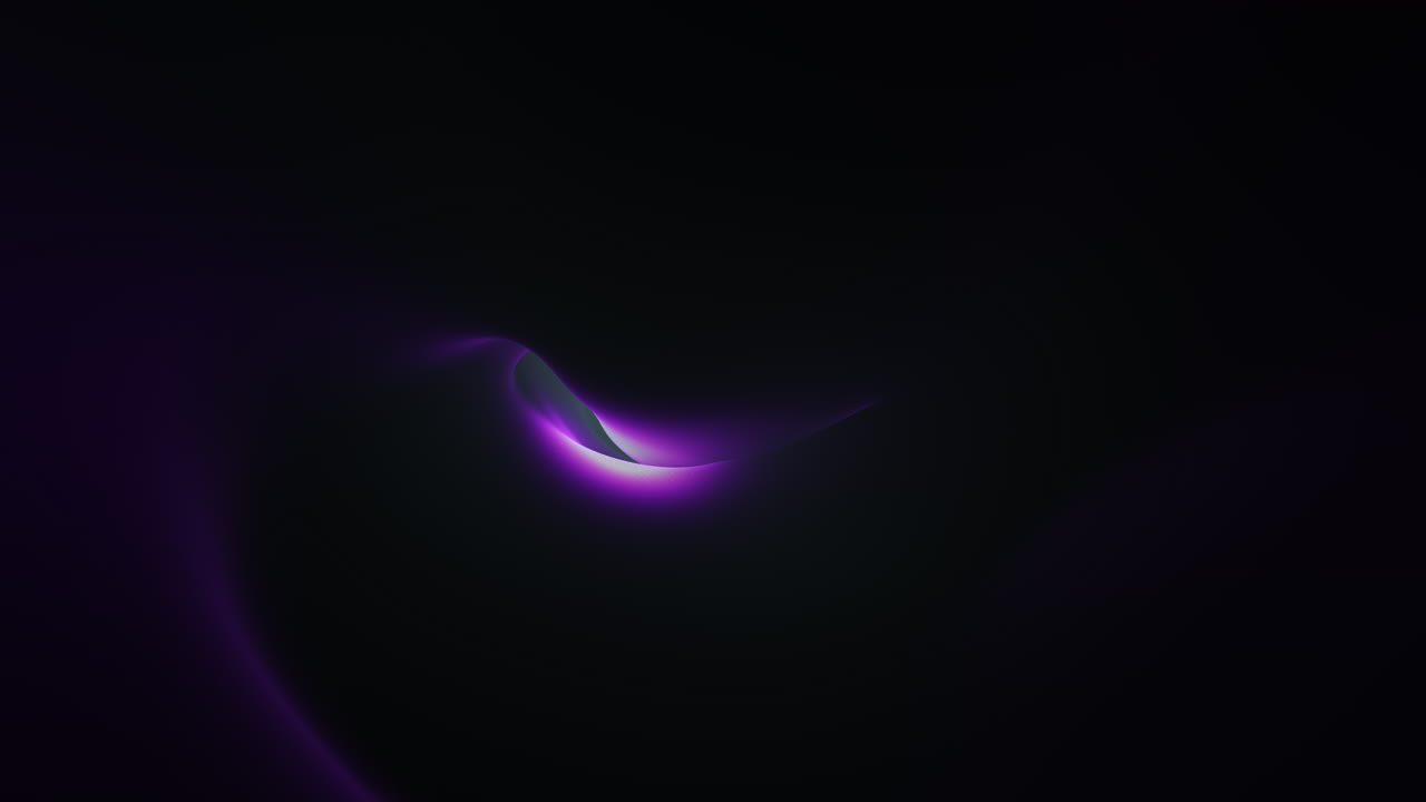 Design astratto scuro e fluido con un centro viola luminoso