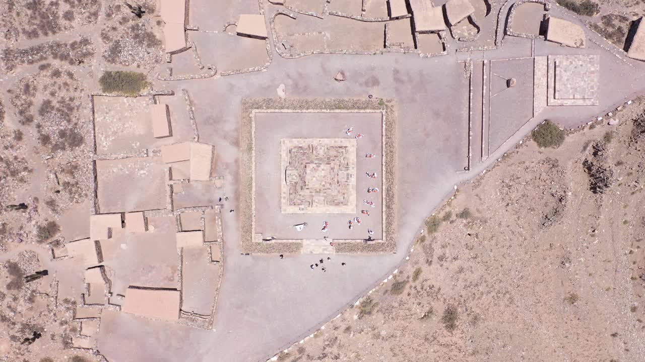 Aerial View of Ancient Ruins in the Andes Mountains, Peru