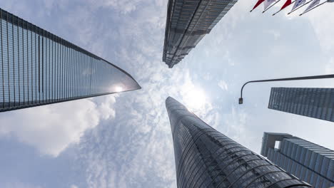 timelapse of the amazing shanghai city skyline and skyscrapers