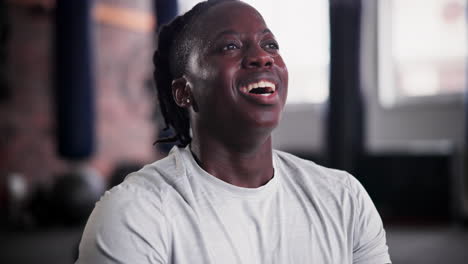 man resting after a workout