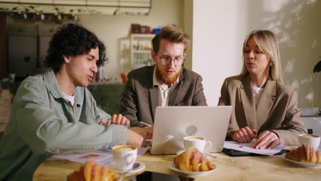 business meeting at a coffee shop