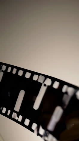 abstract light patterns on an analog film strip