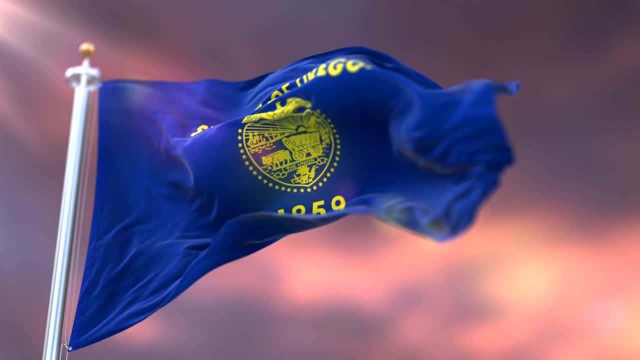 미국 오리건 주 발이 해가 지면 흔들리는 - 루프