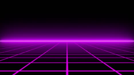 glowing purple grid lines tracking in