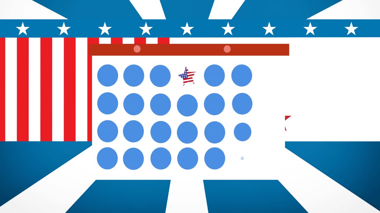 토큰 템플릿 카드와 별이 미국  ⁇ 발 위로 움직이는 애니메이션