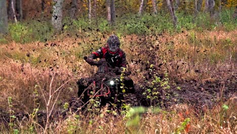off-raod quad in slow motion