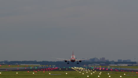 airplane landing at airport