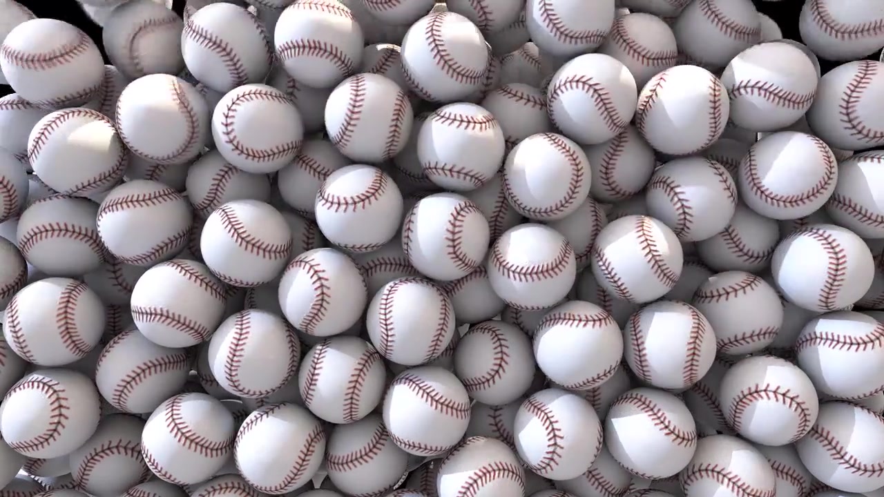 Baseball transizione a schermo intero sovrapposizione composita 4K