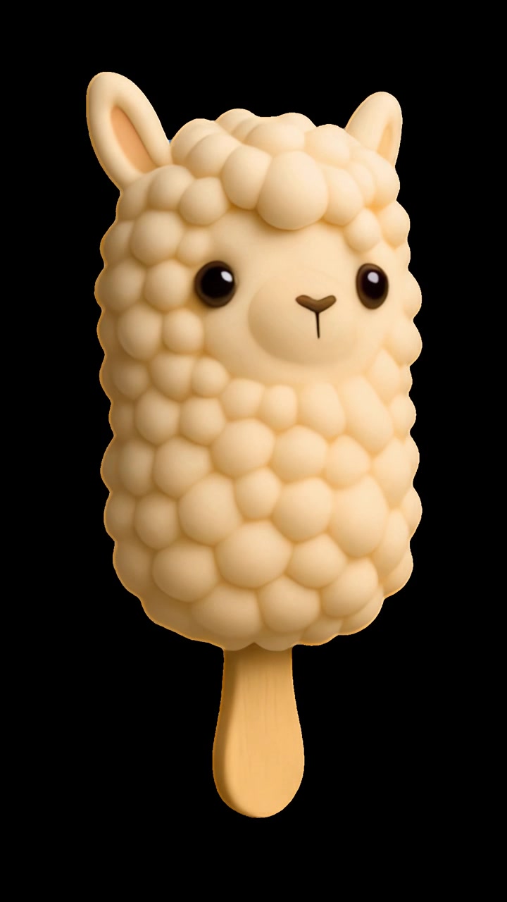 Es Krim Llama Stik Animasi 3D Lucu Berputar