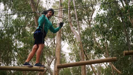 trainer walking on the logs 4k