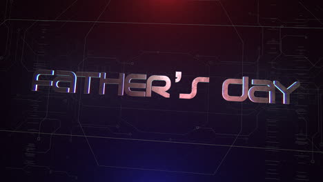 Animation-text-Fathers-day-and-cyberpunk-animation-background-with-computer-matrix-numbers-and-grid-1