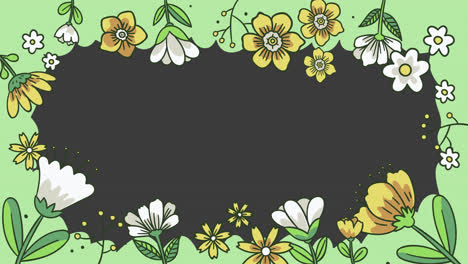 diseño de borde floral
