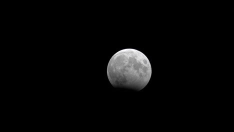 Time-lapse-of-partial-moon-eclipse-at-october-2023